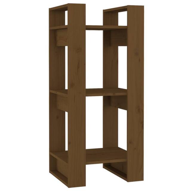 Berkfield Home Book Cabinet/Room Divider Honey Brown 41x35x91 cm Solid Wood - Size: 41 x 35 x 91 cm - image 1