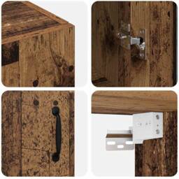 Berkfield Home Hanging Wall Cabinet Brown 69.5 x 34 x 90 cm Engineered wood - thumbnail 9