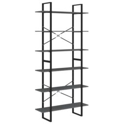 Berkfield Home High Cabinet Grey 100x30x210 cm Solid Pine Wood - Size: 100 x 30 x 210 cm - thumbnail 2
