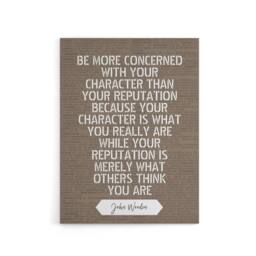 "Artery8 John Wooden Character Quote Canvas Wall Art Print in Brown - Size: W18"" x H24""" - thumbnail 1