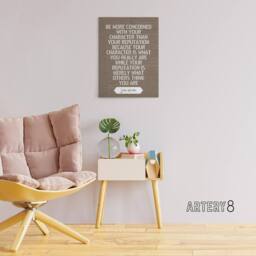 "Artery8 John Wooden Character Quote Canvas Wall Art Print in Brown - Size: W18"" x H24""" - thumbnail 3