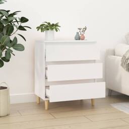 Berkfield Home Sideboard White 60x35x70 cm Engineered Wood - Size: 60 x 35 x 70 cm - thumbnail 3