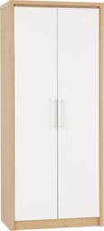 Seconique Seville 2 Door Wardrobe in White - thumbnail 2