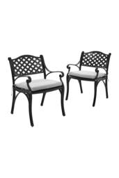Garden Sanctuary 5 Pcs Retro Garden Bistro Table Set with Cushions in Black - thumbnail 4