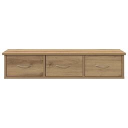 Berkfield Home Wall Cabinet Artisian Oak 88x26x18.5 cm Engineered Wood in Brown - thumbnail 4