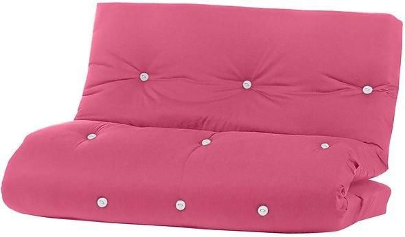 Rest Relax Fibre Foam Filled, Futon Replacement Mattress, Pink - Size: Double - image 1