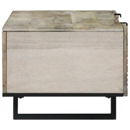 Berkfield Home Coffee Tables with Shelf with Storage with Door White, Black 100 x 50 x 40 cm - thumbnail 4