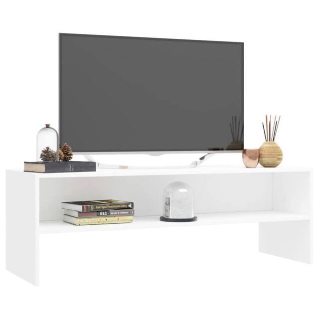 Berkfield Home TV Cabinet White 120x40x40 cm Engineered Wood - Size: 120 x 40 x 40 cm - image 1