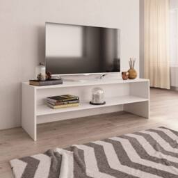 Berkfield Home TV Cabinet White 120x40x40 cm Engineered Wood - Size: 120 x 40 x 40 cm - thumbnail 2