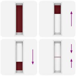 Berkfield Home Pleated Blind Bordeaux Red 40x200 cm Fabric Width 39.4 cm Polyester - thumbnail 5