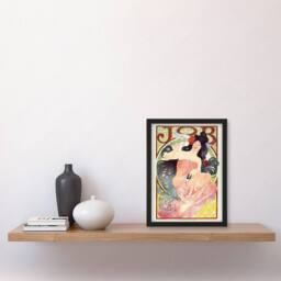 Artery8 Alphonse Mucha Framed Wall Art Art Nouveau Vintage Job Paper Advert - Size: A4 - thumbnail 2