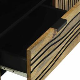 Berkfield Home TV Cabinet - 105 x 33.5 x 46 cm, Made from Solid Mango Wood in Brown - Size: 105 x 33.5 x 46 cm - thumbnail 7