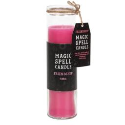 Something Different Friendship Magic Spell Floral Tube Candle in Fuchsia