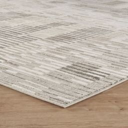 Desire Rugs Mayfair Living Room Area Rug Metallic Sheen Modern Matrix Design in Stone - Size: 200 cm x 290 cm - thumbnail 5