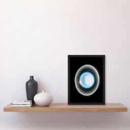 Artery8 NASA James Webb Space Telescope Zoomed In Uranus Planet Rings NIRCam Artwork Framed Wall Art Print A4 in Black - thumbnail 2