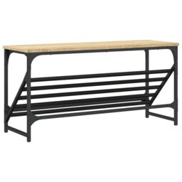 Berkfield Home Shoe Rack Sonoma Oak 90x30x45 cm Engineered Wood in Brown - Size: 90 x 30 x 45 cm - thumbnail 6