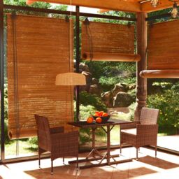 Berkfield Home 3 Piece Garden Dining Set Poly Rattan & Tempered Glass Brown - thumbnail 1