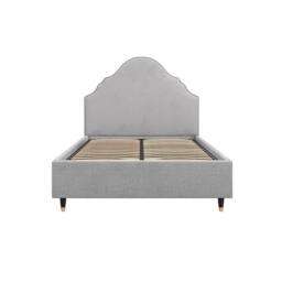 Lemon Pavilion Furniture Quince Double Bed Frame (Pack of 2) - Linen Blend/Wood in Grey - thumbnail 2