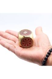 KDMD Feng Shui Prosperity Cube-Red & Brass Flat Fortune Symbol in Red - thumbnail 4