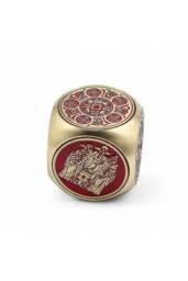 KDMD Feng Shui Prosperity Cube-Red & Brass Flat Fortune Symbol in Red