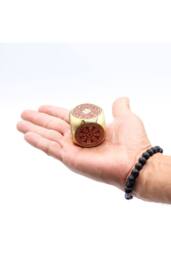 KDMD Feng Shui Prosperity Cube-Red & Brass Flat Fortune Symbol in Red - thumbnail 3