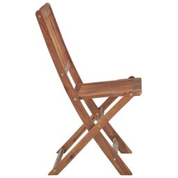 Berkfield Home Folding Outdoor Chairs 8 pcs Solid Acacia Wood in Brown - thumbnail 4