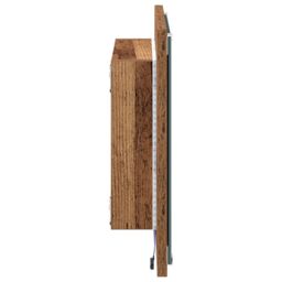 Berkfield Home LED Bathroom Mirror Old Wood 40x8.5x37 cm Engineered Wood in Brown - thumbnail 5