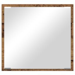 Berkfield Home LED Bathroom Mirror Old Wood 40x8.5x37 cm Engineered Wood in Brown - thumbnail 4
