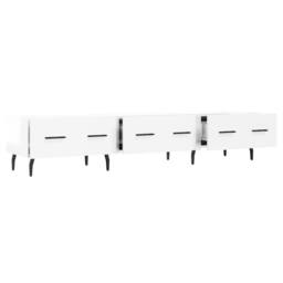 Berkfield Home TV Cabinet High Gloss White 150x36x30 cm Engineered Wood - Size: 150 x 36 x 30 cm - thumbnail 6