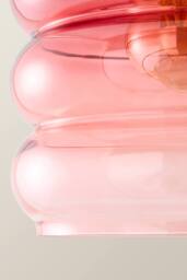 ValueLights Giselle Ombre Berry Glass Easy Fit Ceiling Light Lamp Shade in Dark Pink - thumbnail 4