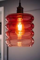 ValueLights Giselle Ombre Berry Glass Easy Fit Ceiling Light Lamp Shade in Dark Pink - thumbnail 2