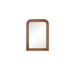 Dark Wood Arched Frame Wall Mirror 50cm X 70cm