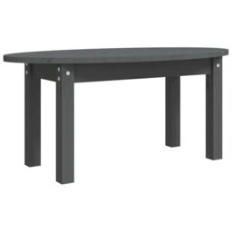 Berkfield Home Coffee Table Grey 80x40x35 cm Solid Wood Pine - Size: 80 x 40 x 35 cm - thumbnail 2