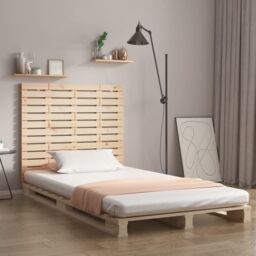 Berkfield Home Wall Headboard 146x3x91.5 cm Solid Wood Pine in Brown - thumbnail 1