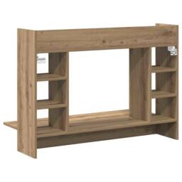 Berkfield Home Wall-Mounted Desk Artisan Oak 105x48x75 cm Engineered Wood in Brown - Size: 105 x 48 x 75 cm - thumbnail 7
