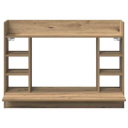 Berkfield Home Wall-Mounted Desk Artisan Oak 105x48x75 cm Engineered Wood in Brown - Size: 105 x 48 x 75 cm - thumbnail 5