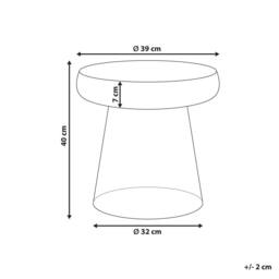 Wyld and Coco Transparent Glass Side Table 39 cm - Tinted Lacquered Finish in Clear - thumbnail 3