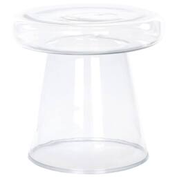 Wyld and Coco Transparent Glass Side Table 39 cm - Tinted Lacquered Finish in Clear - thumbnail 2