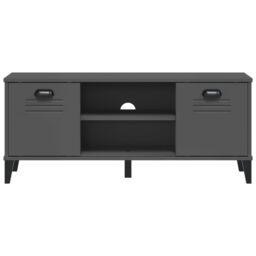 Berkfield Home Shoe Bench VIKEN Anthracite Grey 106x35x45 cm Engineered Wood in Black - Size: 106 x 35 x 45 cm - thumbnail 5