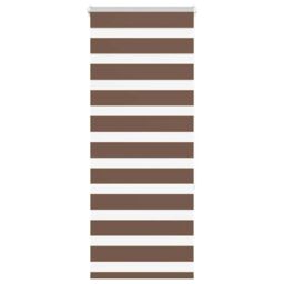 Berkfield Home Zebra Blind Brown 65x150 cm Fabric Width 60.9 cm Polyester - thumbnail 1