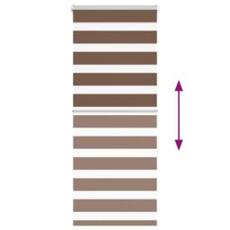 Berkfield Home Zebra Blind Brown 65x150 cm Fabric Width 60.9 cm Polyester - thumbnail 5