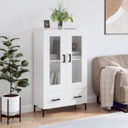 Berkfield Home Highboard White 69.5x31x115 cm Engineered Wood - thumbnail 1