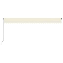 Berkfield Home Manual Retractable Awning with LED 600x300 cm Cream - thumbnail 3