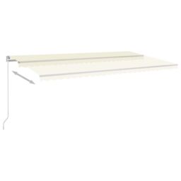 Berkfield Home Manual Retractable Awning with LED 600x300 cm Cream - thumbnail 4