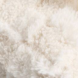 OHS Checkerboard Weighted Fluffy Fleece Decorative Doorstop in Cream - thumbnail 6