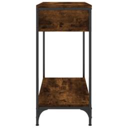 Berkfield Home Decorative Console Table Smoked Oak 75x34.5x75 cm Engineered Wood in Brown - thumbnail 7
