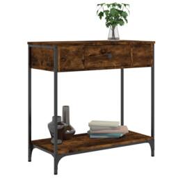 Berkfield Home Decorative Console Table Smoked Oak 75x34.5x75 cm Engineered Wood in Brown