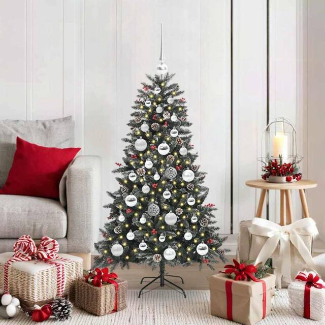 Berkfield Home Artificial Christmas Tree with 150 LEDs Green 68 x 68 x 120 cm - image 1
