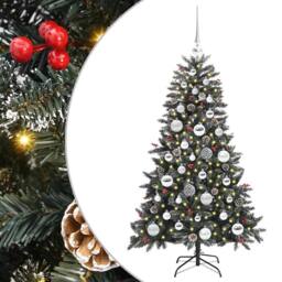 Berkfield Home Artificial Christmas Tree with 150 LEDs Green 68 x 68 x 120 cm - thumbnail 2