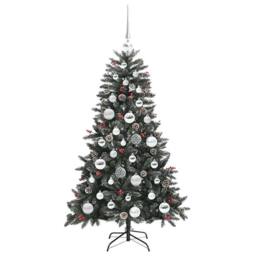 Berkfield Home Artificial Christmas Tree with 150 LEDs Green 68 x 68 x 120 cm - thumbnail 4